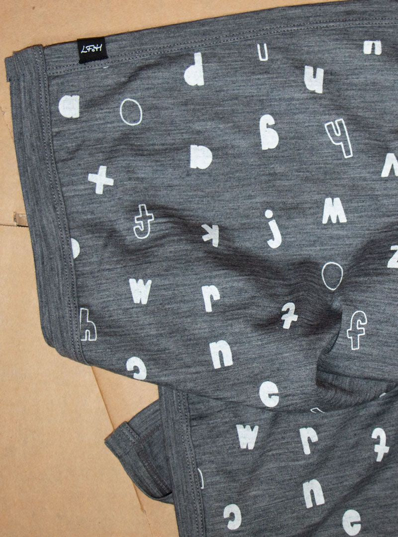 LFOH| Swaddle Blanket - Grey Marle Alphabet