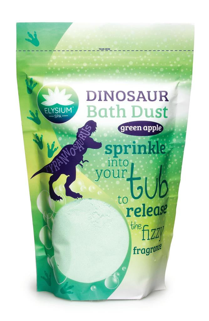 Elysium Spa Dinosaur Bath Dust Green Apple 400g