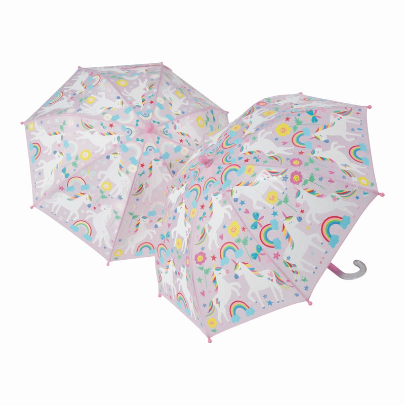 Floss & Rock | Colour Changing Umbrella – Rainbow Unicorn