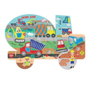 FLOSS & ROCKS SHAPED PUZZLE CONSTRUCTION 40PCE