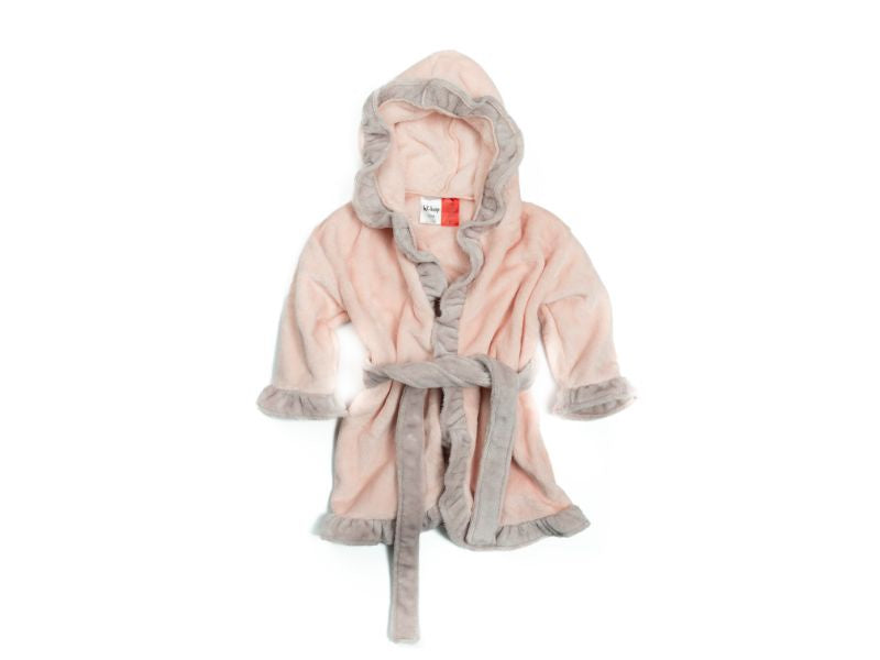 Hi-Hop | Frilled Edge Plush Robe/Dressing Gown - Pink/Lilac