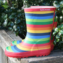Toddler Gumboots Rainbow | Natural Rubber Baby  RRP $59.99