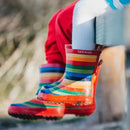 Toddler Gumboots Rainbow | Natural Rubber Baby  RRP $59.99