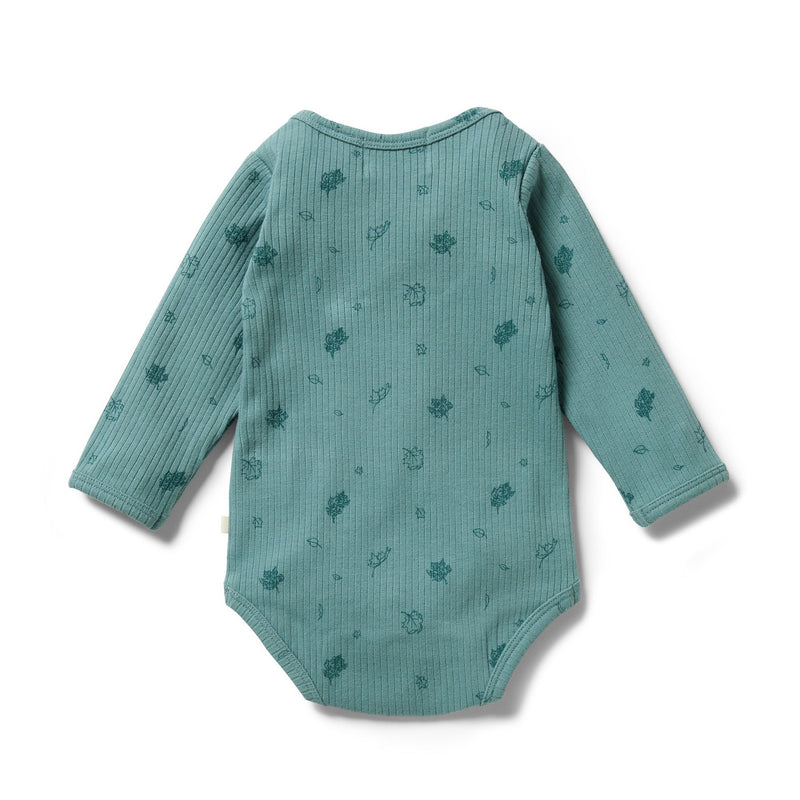 W & F | Organic Cotton Rib Little Leaf  Bodysuit