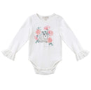 Designer Kidz | Bunny Floral Lace Cuff Bodysuit