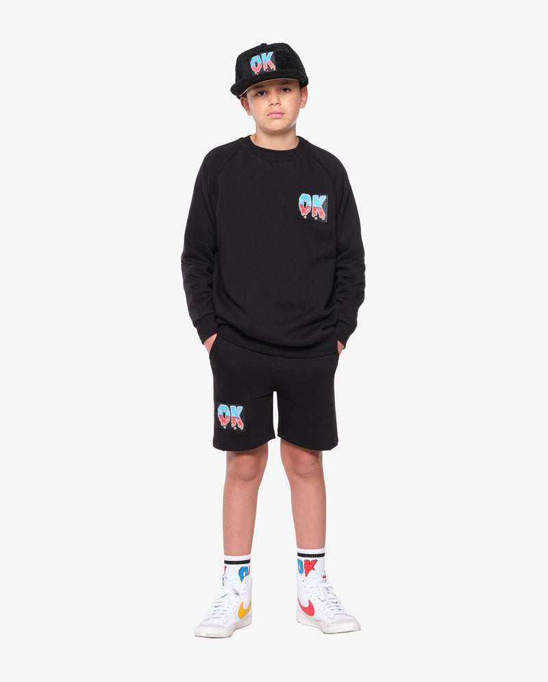 BOB | OK gradient seam black shorts