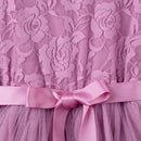 DESIGNER KIDZ | PRINCESS LACE L/S TUTU DRESS - BERRY