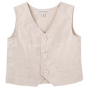 Designer Kidz | Toby Linen Vest-Sand