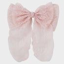 DK | SHEER LACE BOW HAIR CLIP - DUSTY PINK
