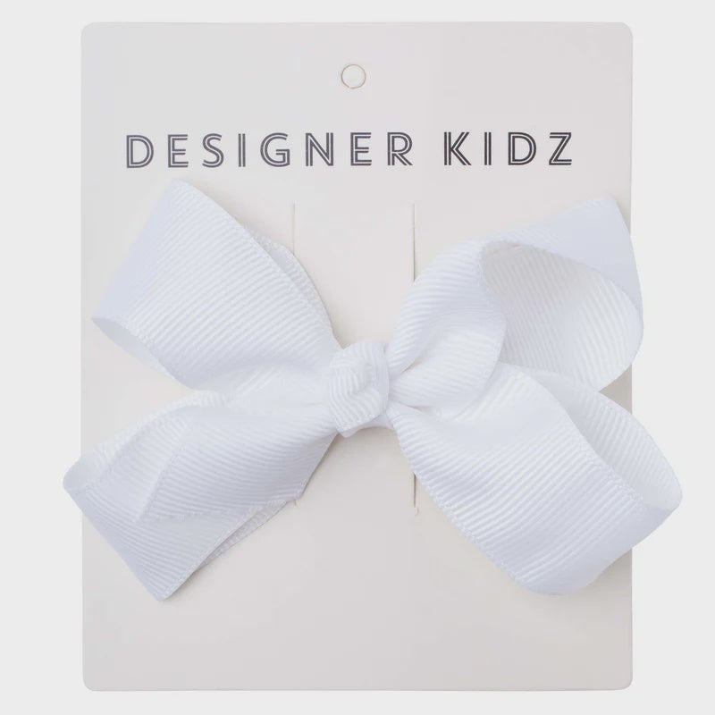 DESIGNER KIDZ | BOW HAIR CLIP - WHITE