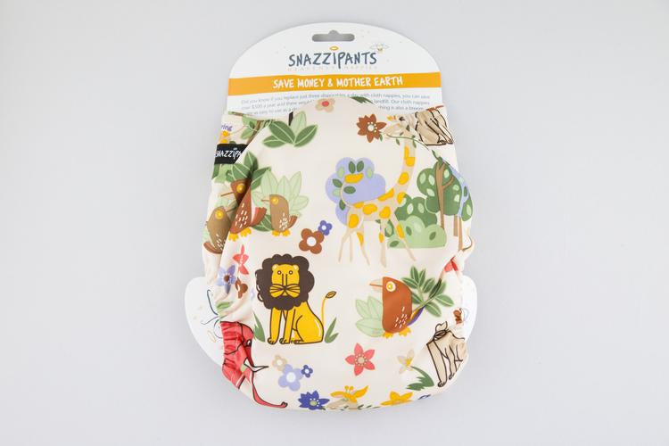Snazzipants All in One Pocket  Cloth Nappy - Jungle