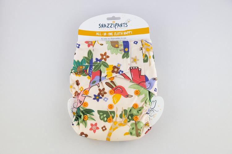 Snazzipants All in One Pocket  Cloth Nappy - Jungle