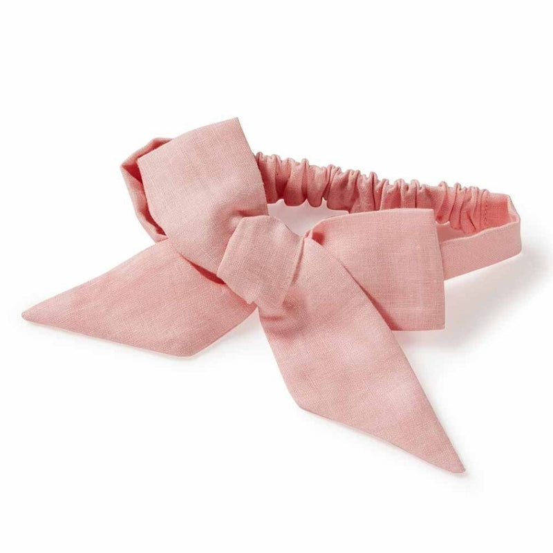 Snuggle Hunny | Baby Pink Pre-Tied Linen Bow