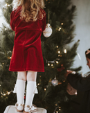 Classical Child | Knee High Tassel Socks - White