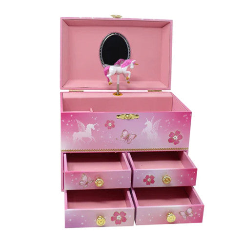 Pink Poppy Unicorn Princess Med Musical Jewellery Box