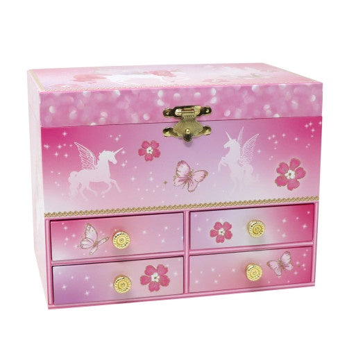 Pink Poppy Unicorn Princess Med Musical Jewellery Box