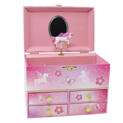 Pink Poppy Unicorn Princess Med Musical Jewellery Box