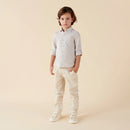 Designer Kidz | Oliver L/S Gingham Shirt-Oat