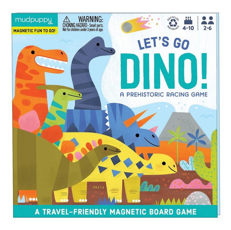 Mudpuppy | Let's Go, Dinos! Magnetic Board Game