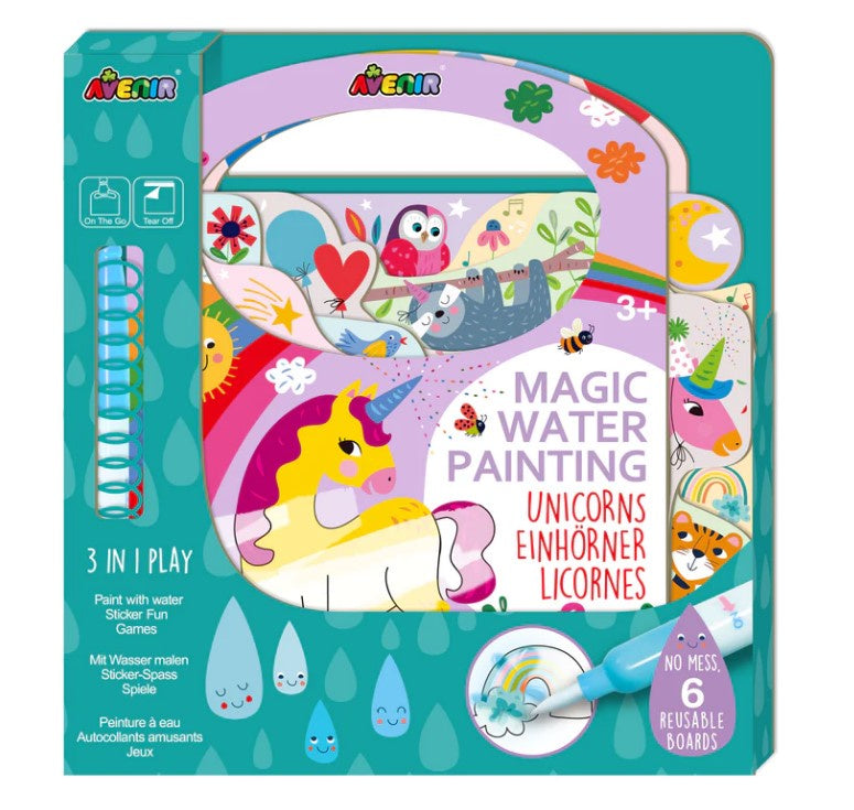 Avenir | 3 in 1 Play Book Magic Water Painting - Unicorns RRP $23.99
