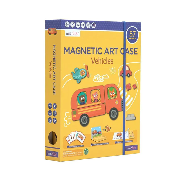 MierEdu | Magnetic Art Case - Vehicles