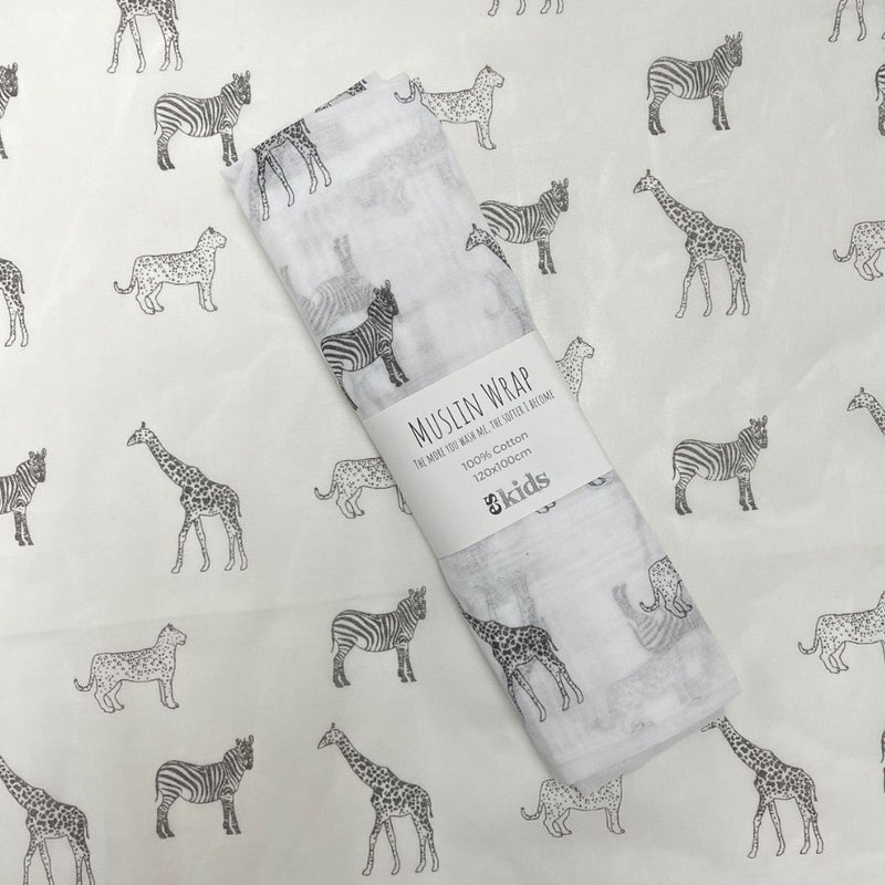 eskids | Muslin Wrap - Safari Grey
