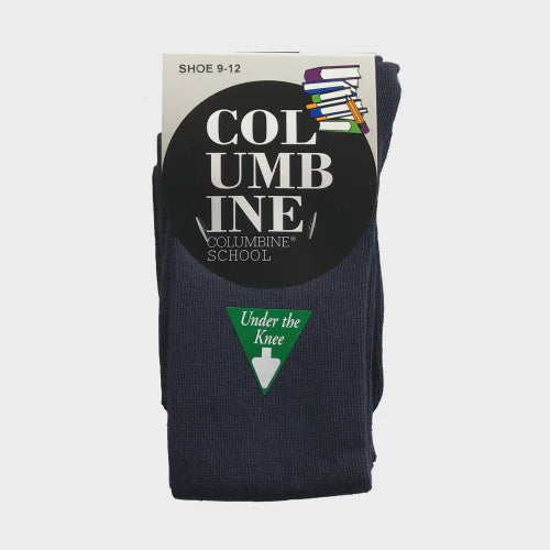 Columbine- Navy Socks Under The Knee (UTK) -3 Pair Pack