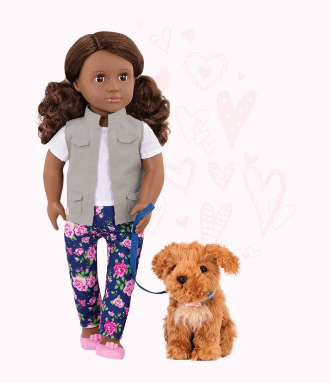 OG | 18" Doll with Pet Dog - Malia