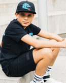 Band of Boys | Black Seam Front Shorts