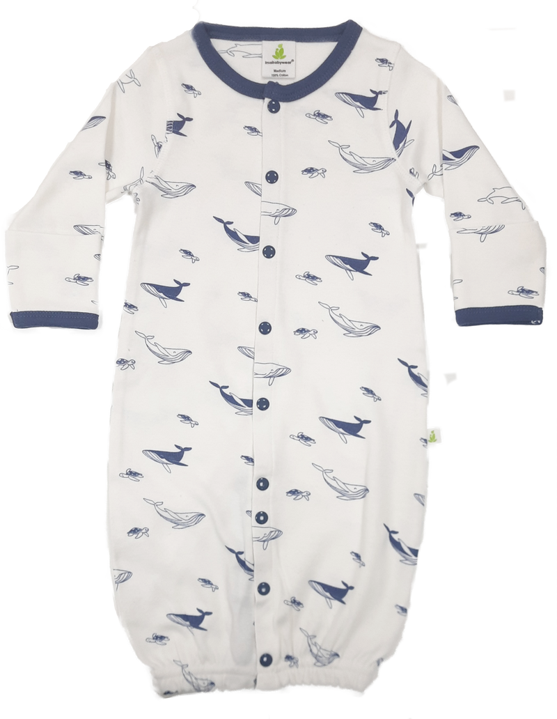 Imababy | Convertible Sleepsuit -Deep Blue Sea