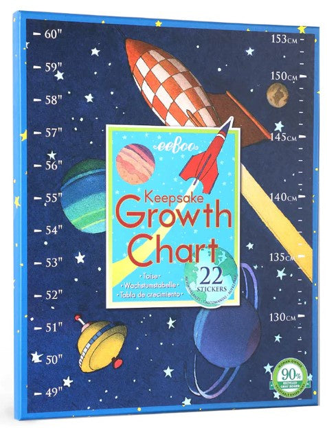 eeBoo | Keepsake Growth Chart - Outer Space