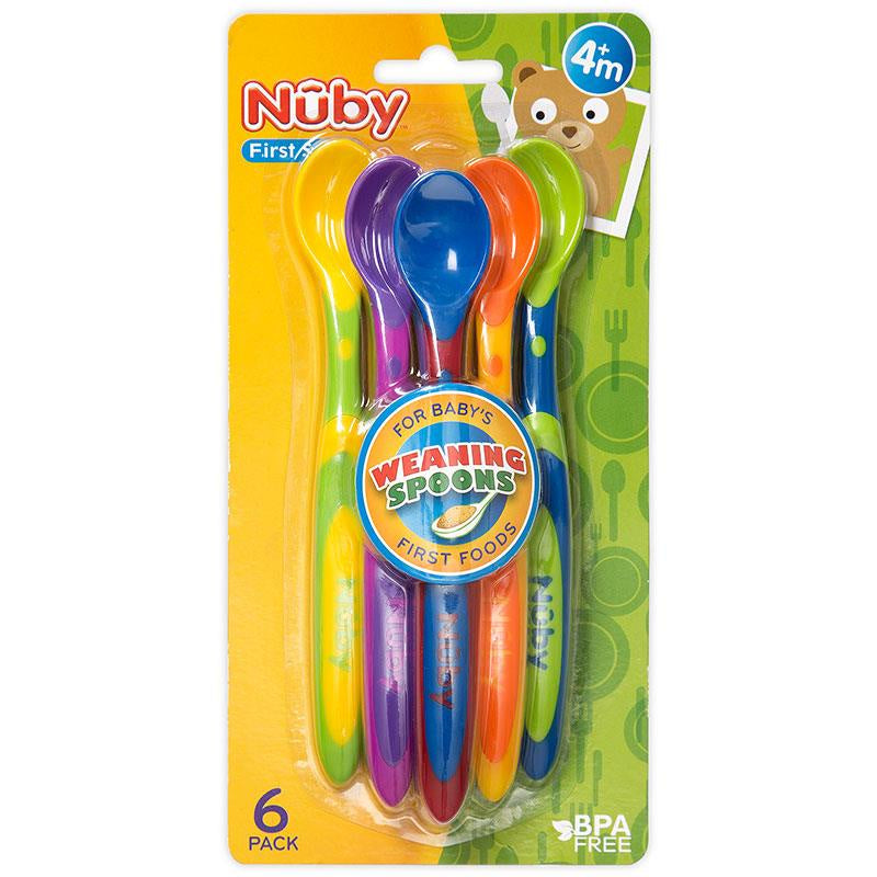 Nuby Weaning Feeding Spoons 6 Pack
