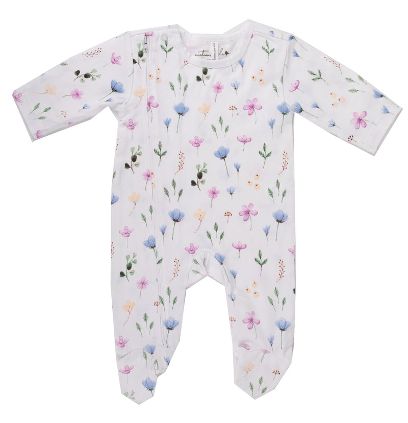 Emotion And Kids | Fleur Organic Zipped Footed Onesie