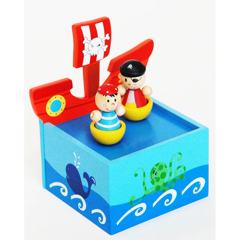 ToysLink | Wooden Pirate Music Box