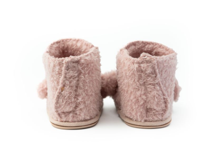 Hi-Hop | Baby's Plush Bootie Slippers - Dusty Rose