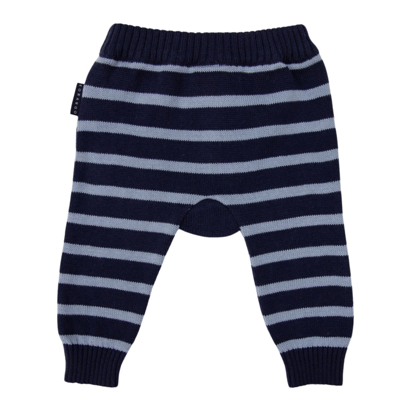Korango | Striped Knit Legging-Navy