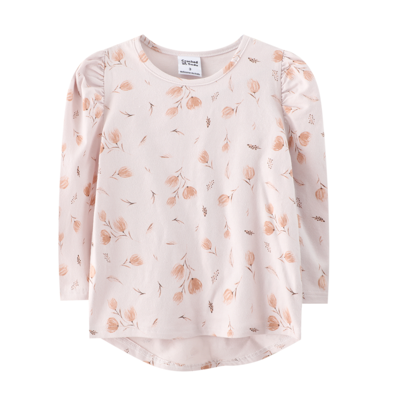 Cracked Soda | Charlotte Puff Sleeve Top-Pink