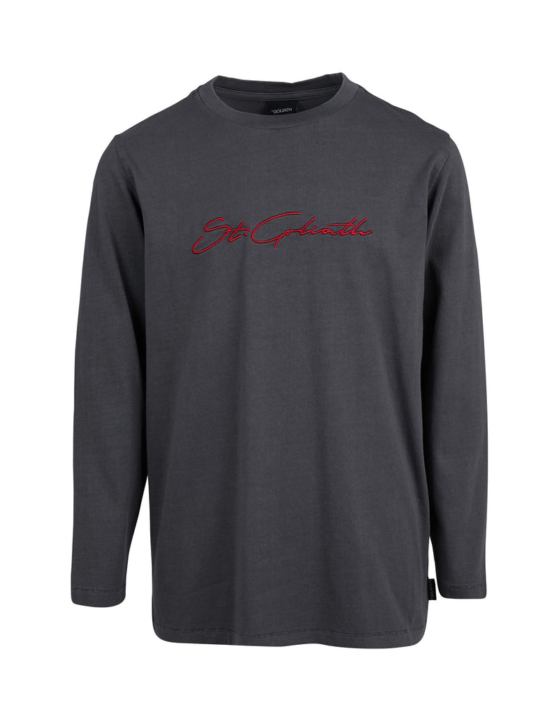 Goliath | Loaded L/S Tee Charcoal  RRP $44.95  SPECIAL $26.99