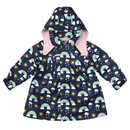 Korango | Sunshine & Rainbows Polar Fleece Lined Rainbow Raincoat - Peacoat  RRP $69.99