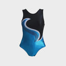 SGY435-4 Kingfisher Blue-Black-White Crystal Spangle leotard - Asst