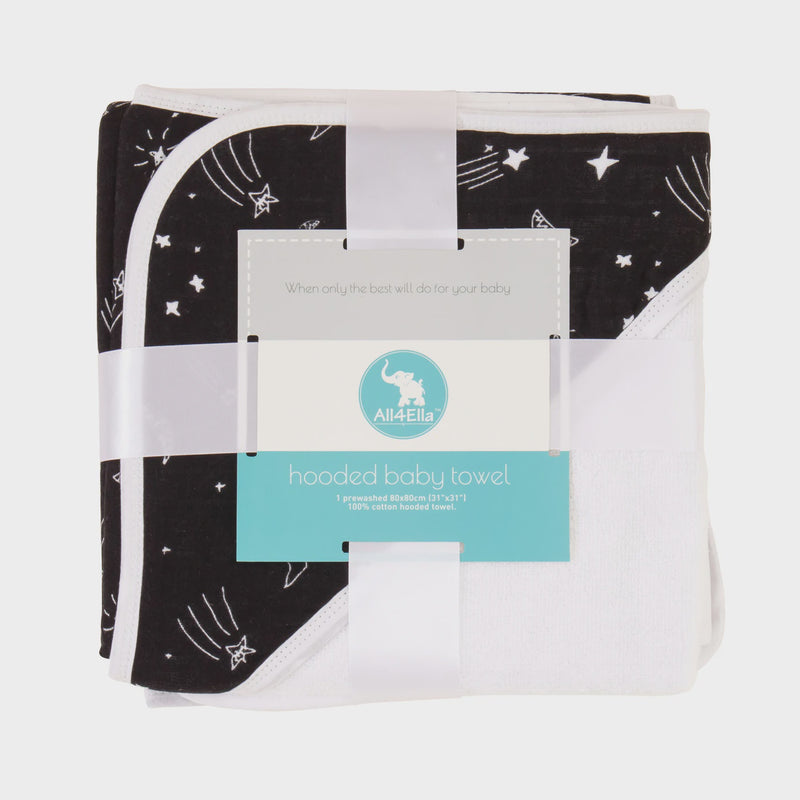 All4Ella | Hooded Baby Towel - Shooting Star