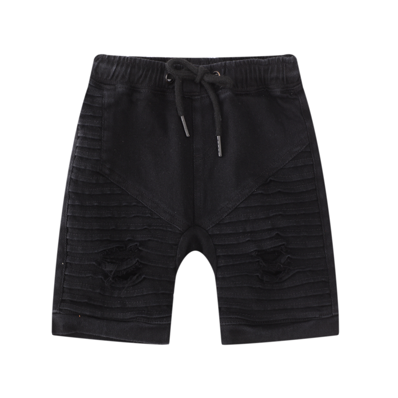 Cracked Soda | Deisel Detailed Shorts Black-Youth