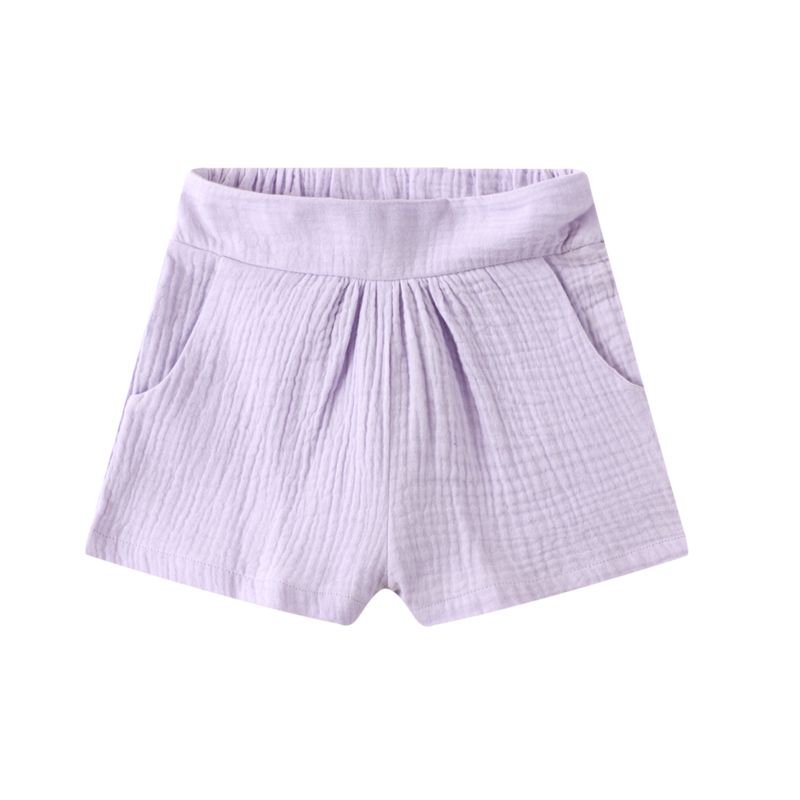 Cracked Soda | Florence Linen Shorts-Lilac