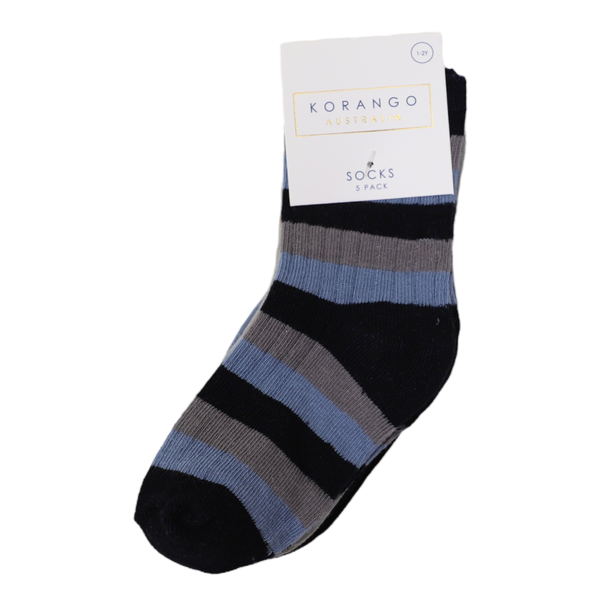 Korango | 5 pack Socks - Boys Ribbed Socks