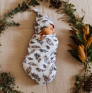 SNUGGLE HUNNY KIDS | SNUGGLE SWADDLE & BEANIE SET - QUILL