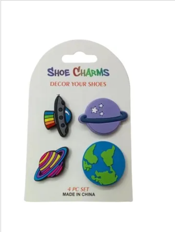 4 PCS SHOE CHARMS-PLANETS 1 Jibbitz