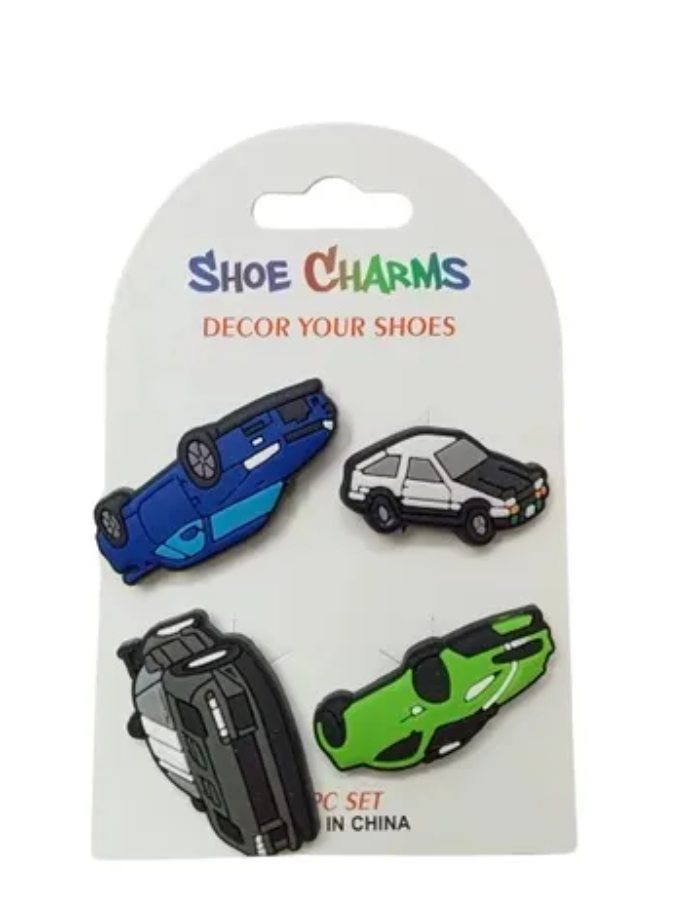 4 PCS SHOE CHARMS-VEHICLE 2 - JIBBITZ