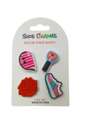 4 PCS SHOE CHARMS-TEENS  - JIBBITZ