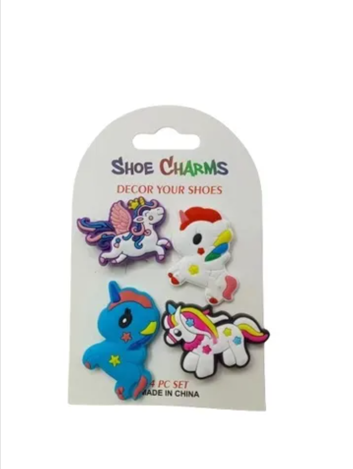 4 PCS SHOE CHARMS-Unicorn Jibbitz