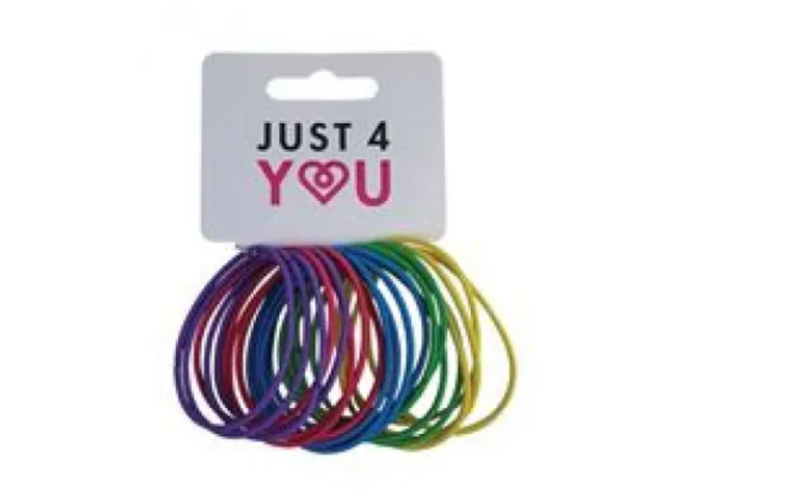 Just 4 You  l Multicoloured Hair Ties 20pk 2mm